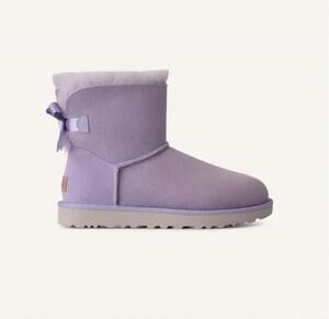 NEW UGG women's mini bailey bow ii booties in warm lilac